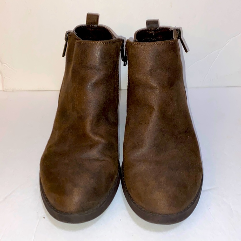 Carlos by Carlos Santana Brown Faux Leather Ankle Boots